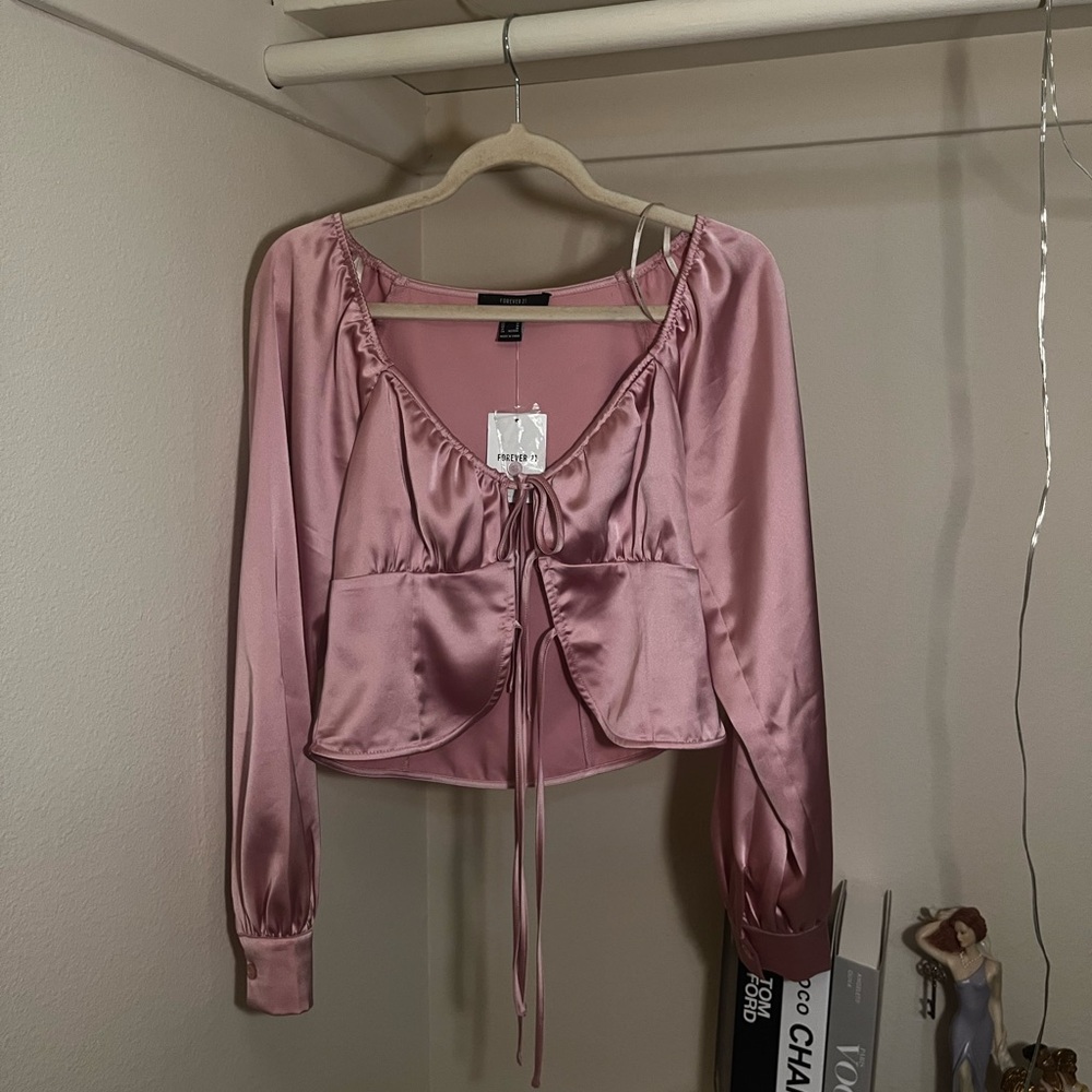 Pink Satin Top